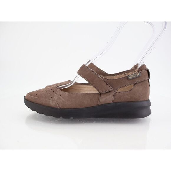 Mephisto Marsia Mary Jane Wedge Size 7.5 Brown Nubuck Pump Platform Slip On - Picture 4 of 13